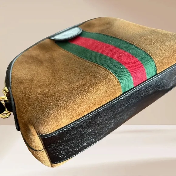 Gucci Brown and Green Crossbody Bag - Picture 6 of 10